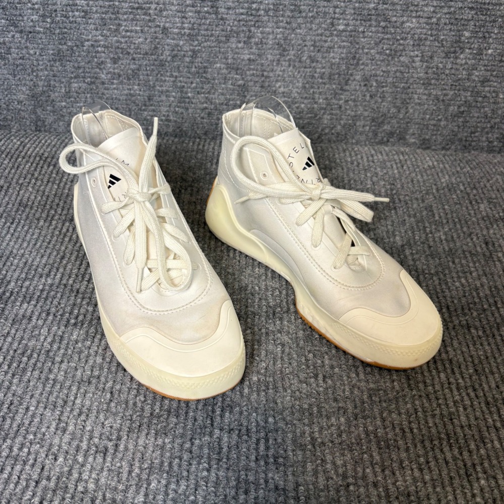 Adidas Stella McCartney Treino Mid Sneakers Womens 8.5 Ivory FY1176 High Top